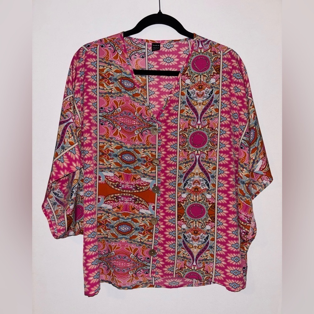 SHEIN Batwing Blouse Size Large